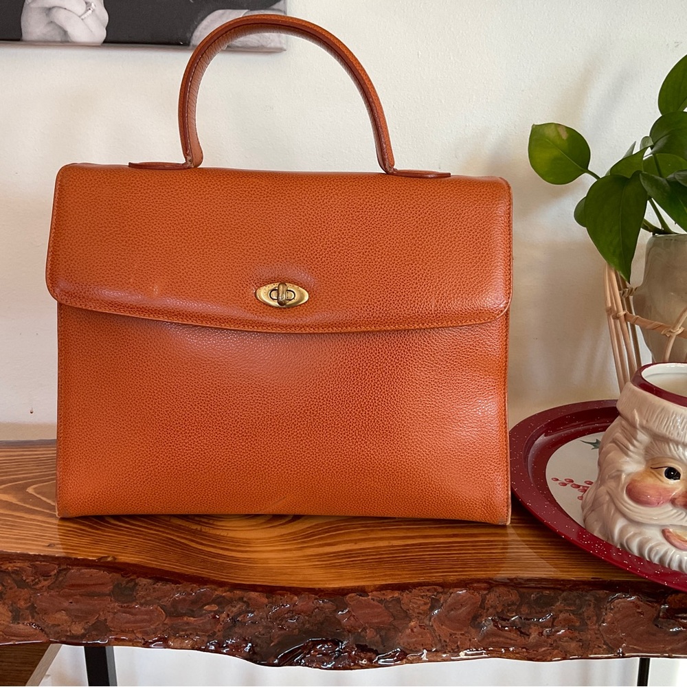 Vintage coach madison collection #4414 Copley kelly top handle in mandarin